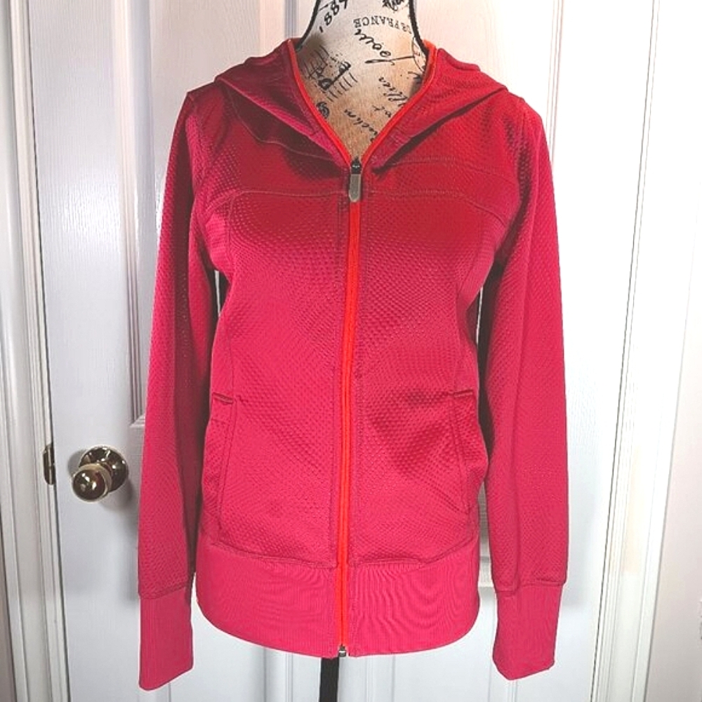 NWOT Lole Pink Full-Zip Athletic Jacket Hooded Fleece Lined Size S